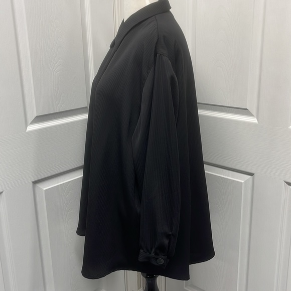 Harve Bernard Black Ribbed Blazer Jacket Coat 18W - Picture 6 of 12